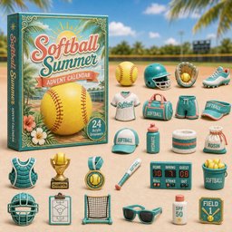 Softball Summer Advent Calendar Christmas Countdown 2026 Best Friend Gift Ideas