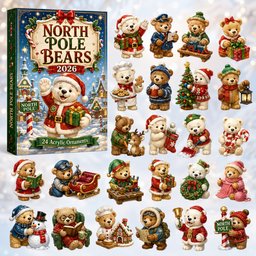North Pole Bears Christmas Advent Calendar 2026 24 Day Festive Countdown Xmas Gifts_