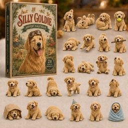 Silly Goldie Christmas Advent Calendar Counting Down Dog Lovers Xmas Gifts_