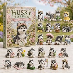 Husky In The Spring Christmas Advent Calendar 2026 Husky Dog Christmas Decoration