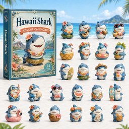 Hawaii Shark Christmas Advent Calendar Xmas Countdown Christmas Gifts For Shark Lovers