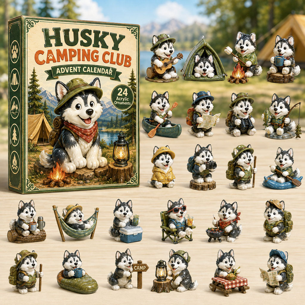 Husky Camping Club Christmas Advent Calendar Xmas Countdown Gifts For Husky Lovers