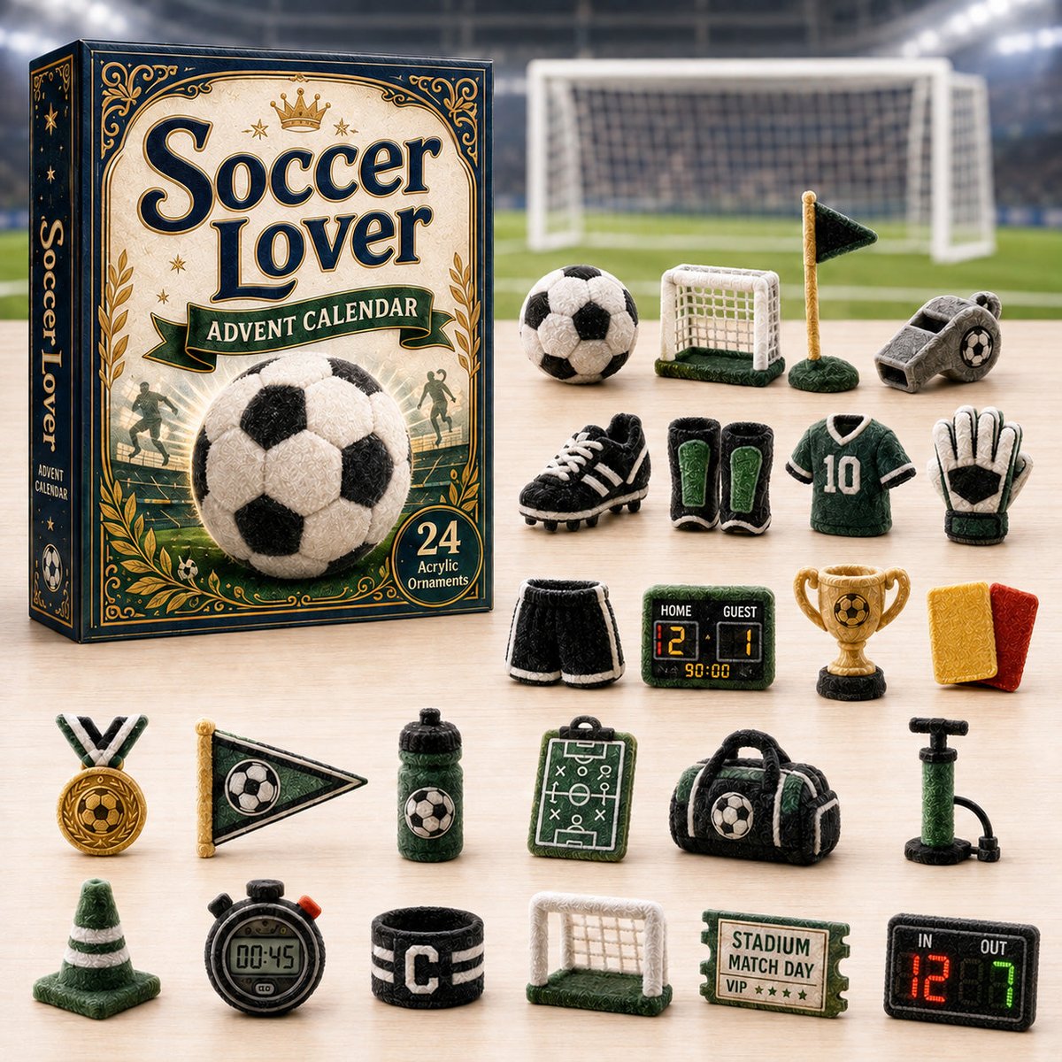 Soccer Lover Advent Calendar 24 Days Of Christmas Blindbox Xmas Gifts For Soccer Lovers
