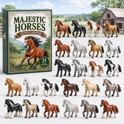 Majestic Horses Xmas Advent Calendar Christmas Countdown Decor Gifts For Horse Lovers