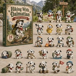 Hiking With Dalmatian Christmas Advent Calendar Cute Counting Down Calendar Xmas Gifts Ideas