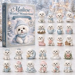 Maltese Winter Wonderland Christmas Advent Calendar Xmas Countdown Maltese Lovers Gifts