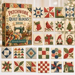 Patchwork Quilt Blocks Advent Calendar 24 Days Of Christmas Blindbox Xmas Gifts For Mom