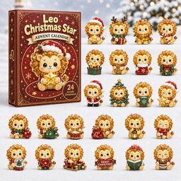 Leo Christmas Star Christmas Advent Calendar 2026 Animal Lovers Xmas Gifts