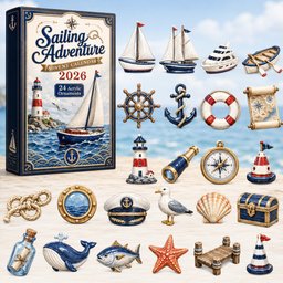Sailing Adventure Christmas Advent Calendar 2026 24 Day Festive Countdown Sailing Boat Xmas Gifts