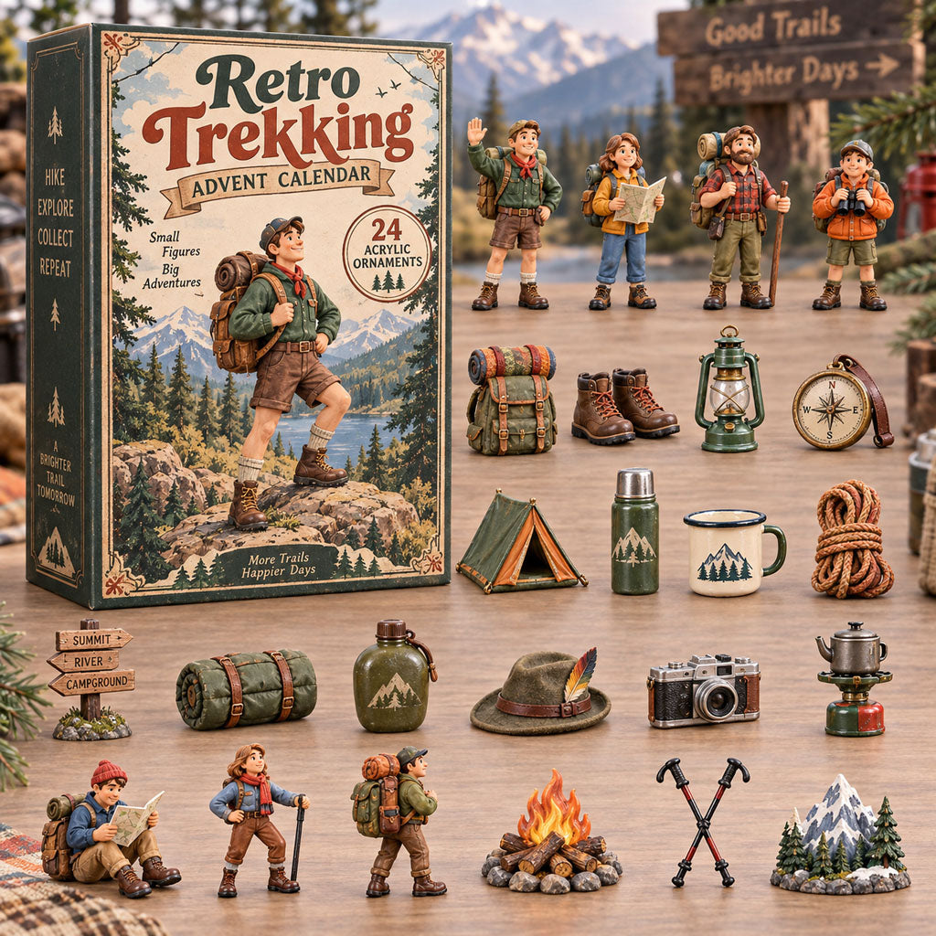 Retro Trekking Christmas Decoration Advent Calendar 2026 Perfect Xmas Gift For Dad