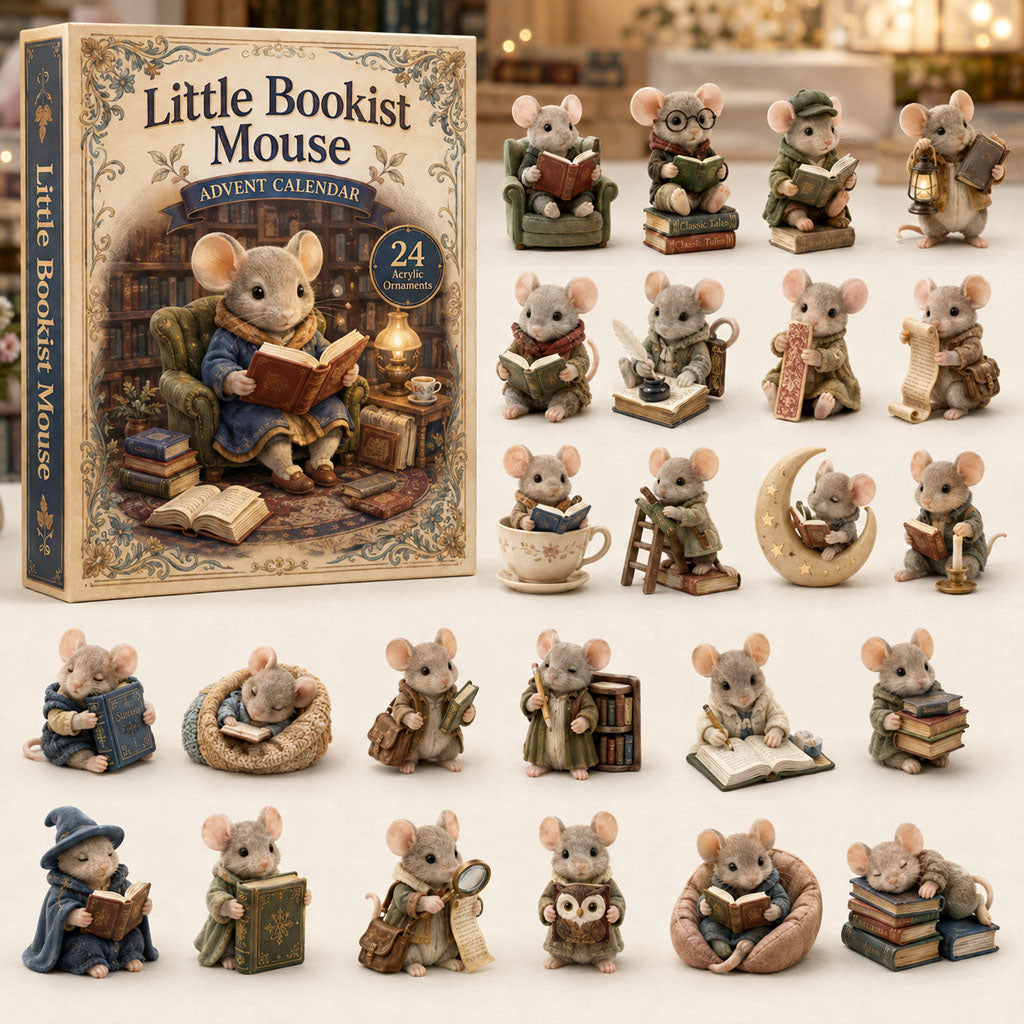Little Bookist Mouse Christmas Advent Calendar Xmas Countdown Xmas Gifts For Book Lovers