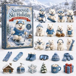 Samoyed Ski Holiday Christmas Advent Calendar Christmas Gifts For Samoyed Lovers
