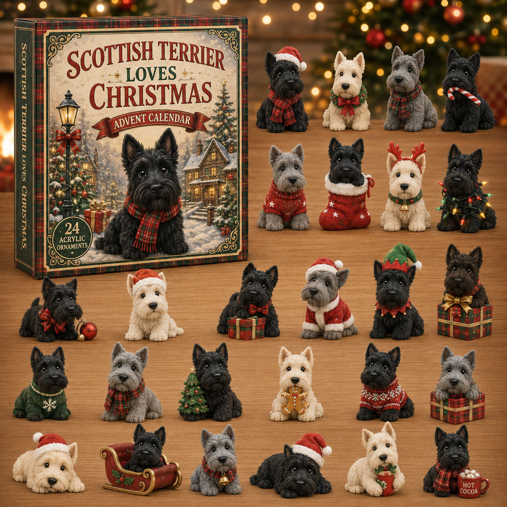 Scottish Terrier Christmas Decoration Advent Calendar 2026 Scottish Terrier Xmas Merchandise