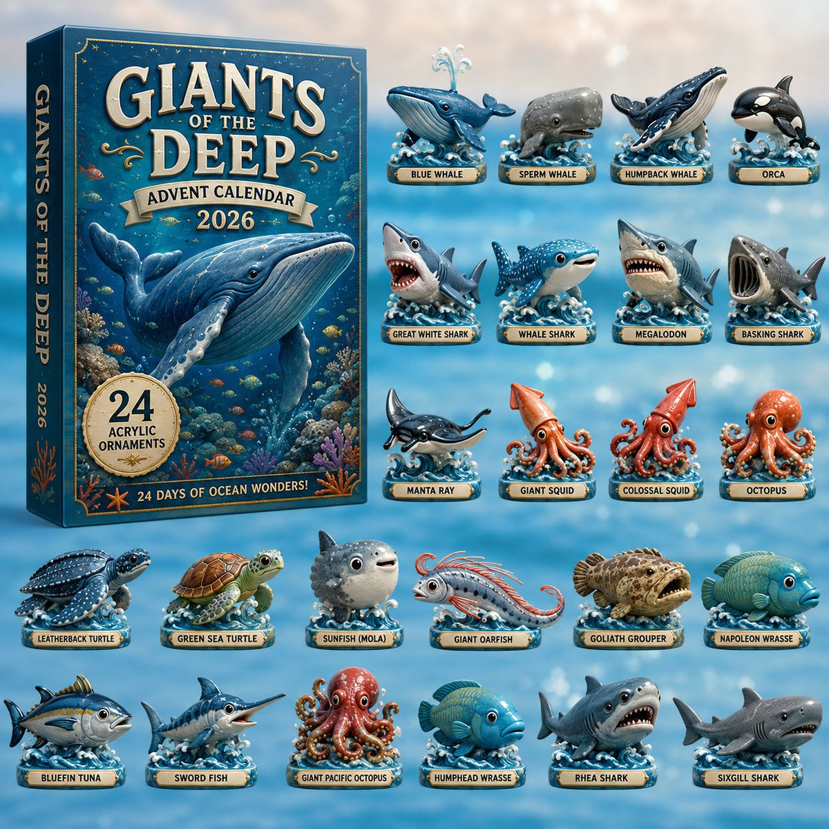 Giants Of The Deep Christmas Advent Calendar Christmas Countdown Gifts For Ocean Lovers