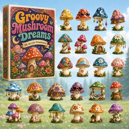 Groovy Mushroom Dreams Advent Calendar Xmas Calendar Countdown Gifts For Mushroom Lovers