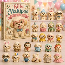 Silly Maltipoo Christmas Advent Calendar 2026 Xmas Gifts For Maltipoo Dog Lovers