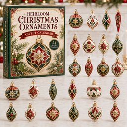 Heirloom Christmas Ornament Advent Calendar Holiday Decorations Gifts For Grandma