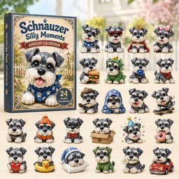 Schnauzer Silly Moments Christmas Advent Calendar Xmas Countdown Gifts For Schnauzer Lovers