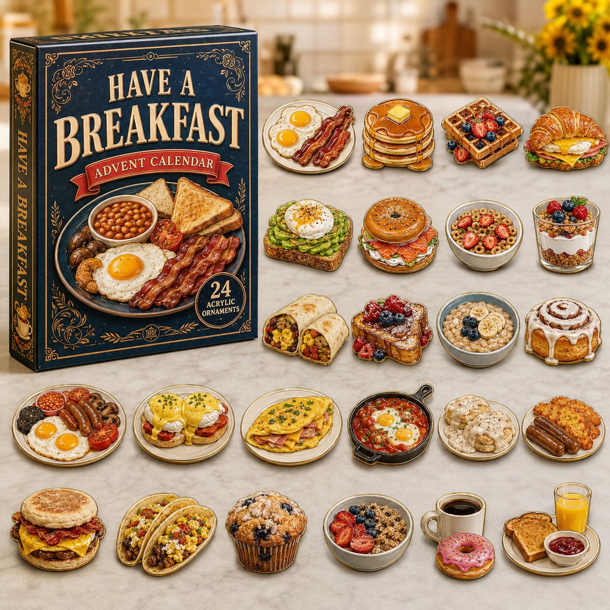 Have A Breakfast Christmas Advent Calendar Xmas Home Decor Gifts For Cooking Lovers