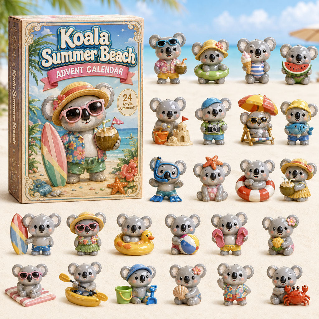 Koala Summer Beach Christmas Advent Calendar Xmas House Decor Christmas Gifts For Koala Lovers