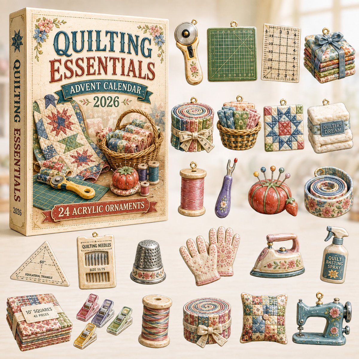 Quilting Essentials Christmas Advent Calendar Christmas Countdown Presents For Quilting Lovers