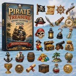 Pirate Treasure Christmas Advent Calendar Xmas Calendar Countdown Gifts For Adventure Lovers