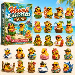 Hawaii Ducks Christmas Advent Calendar Christmas Tree Decorations Gifts For Duck Lovers