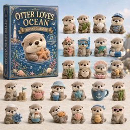 Otter Loves Ocean Christmas Advent Calendar Christmas Decorations Gifts For Otter Lovers