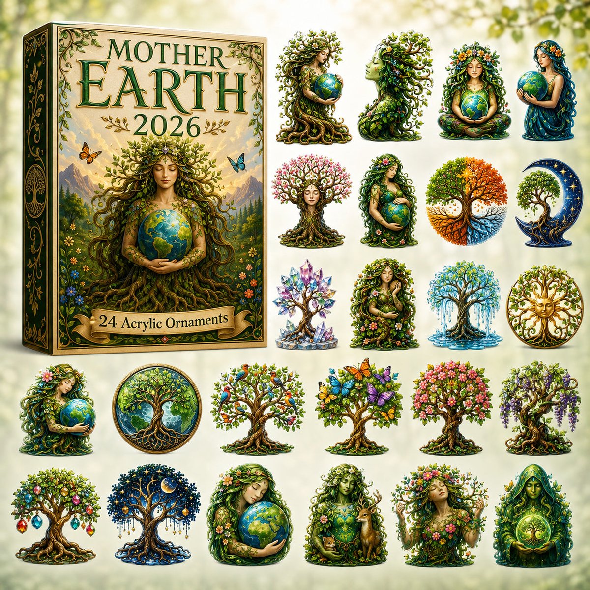 Mother Earth Christmas Advent Calendar 2026 24 Day Festive Countdown Family Friends Xmas Gifts_