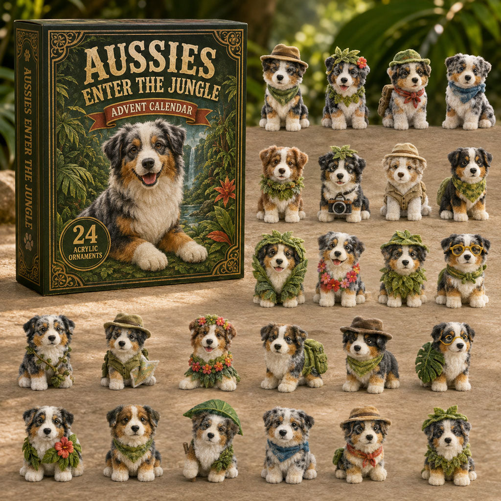 Jungle Aussie Dog Christmas Advent Calendar 2026 Xmas Present Ideas For Dog Lovers_