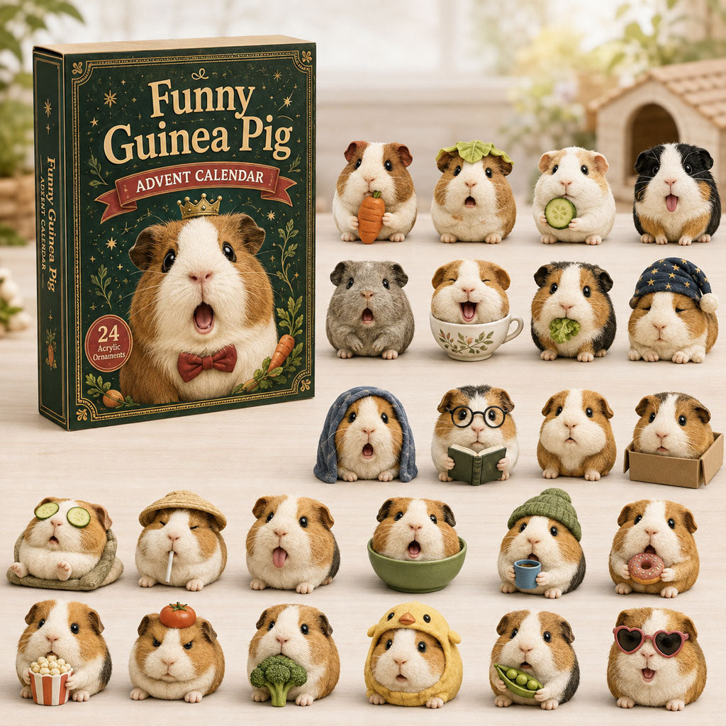 Funny Guinea Pig Daily Advent Calendar 24 Days Of Christmas Blindbox Guinea Pig Lover Presents