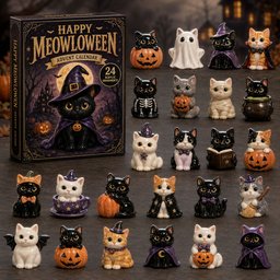 Happy Meowloween Advent Calendar Halloween Home Decor Spooky Gifts For Cat Lovers