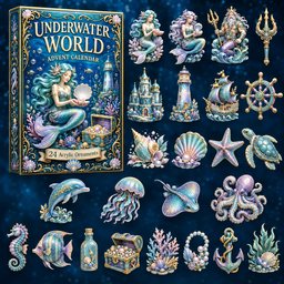 Magic Underwater World 2026 Christmas Advent Calendar Xmas Gifts For Marine Lovers