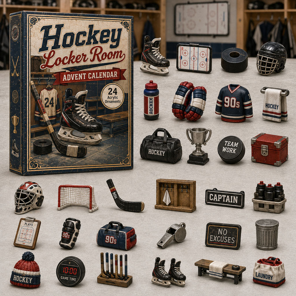 Hockey Locker Room Christmas Advent Calendar Xmas Calendar Countdown Xmas Gifts For Hockey Lover