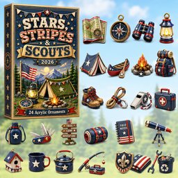 Stars Stripes And Scouts Christmas Advent Calendar Christmas Decorations Gifts For Patriots