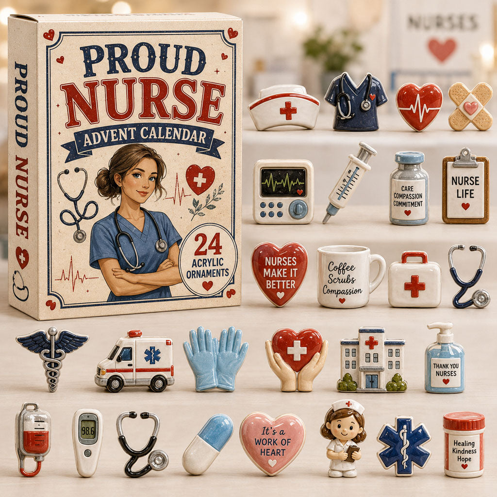 Proud Nurse Life 2026 Christmas Advent Calendar Xmas Gifts For Mom