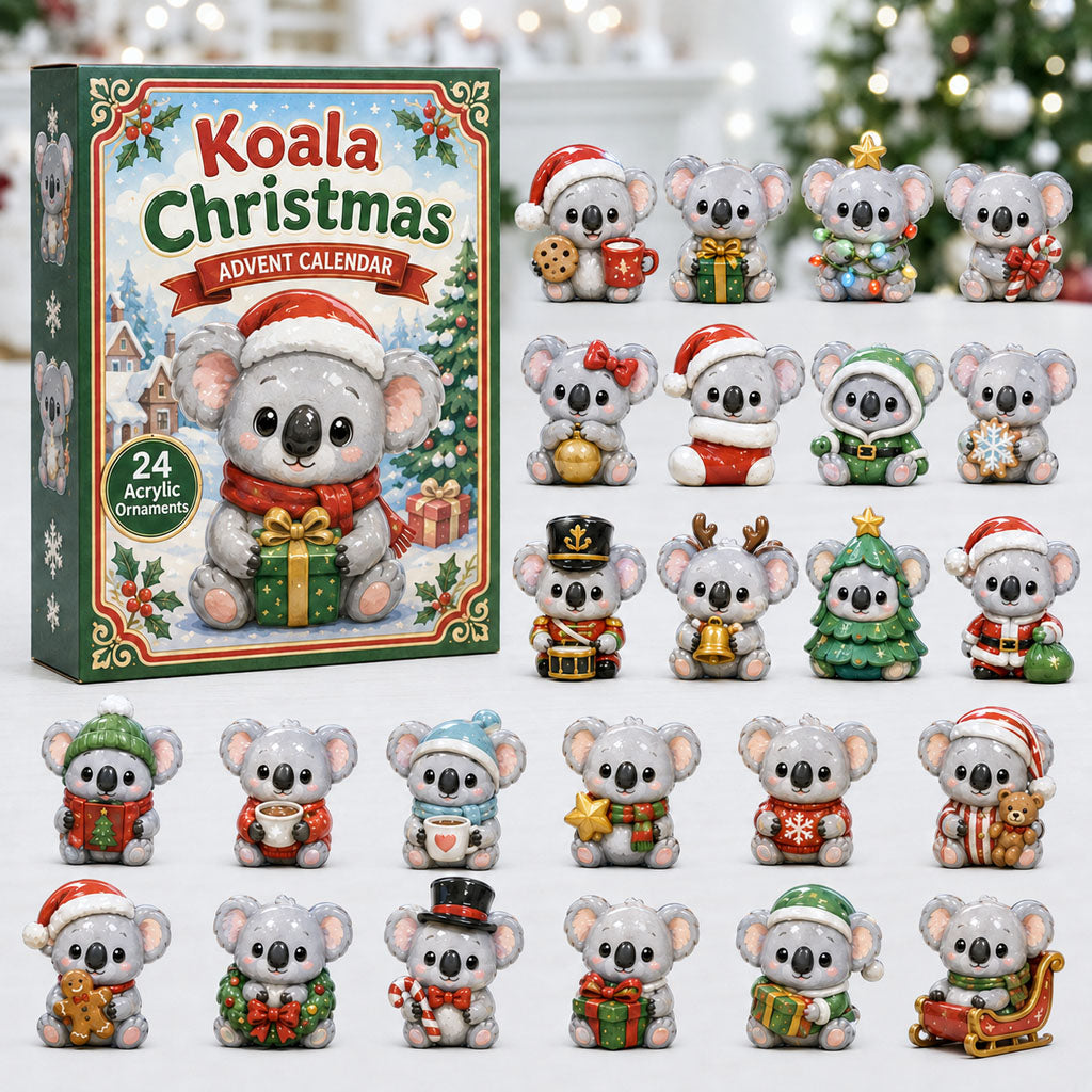 Koala Christmas Advent Calendar Xmas House Decor Christmas Gifts For Koala Lovers