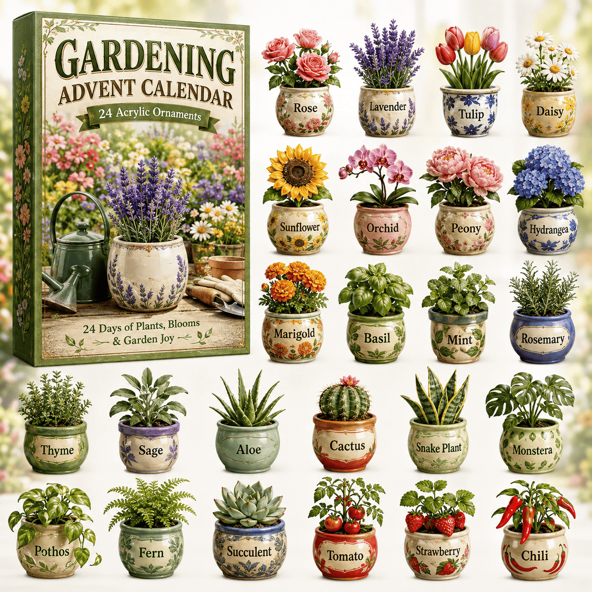 Gardening Xmas Advent Calendar Christmas Eve Countdown Gifts For Gardening Lovers