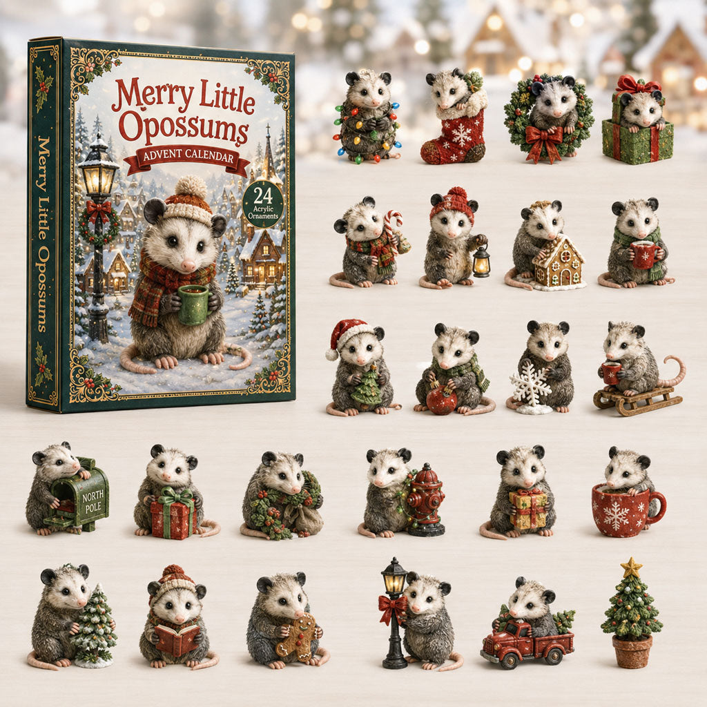 Merry Little Opossumss Christmas Advent Calendar 2026 Animal Lovers Xmas Presents