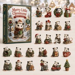Merry Little Opossumss Christmas Advent Calendar 2026 Animal Lovers Xmas Presents