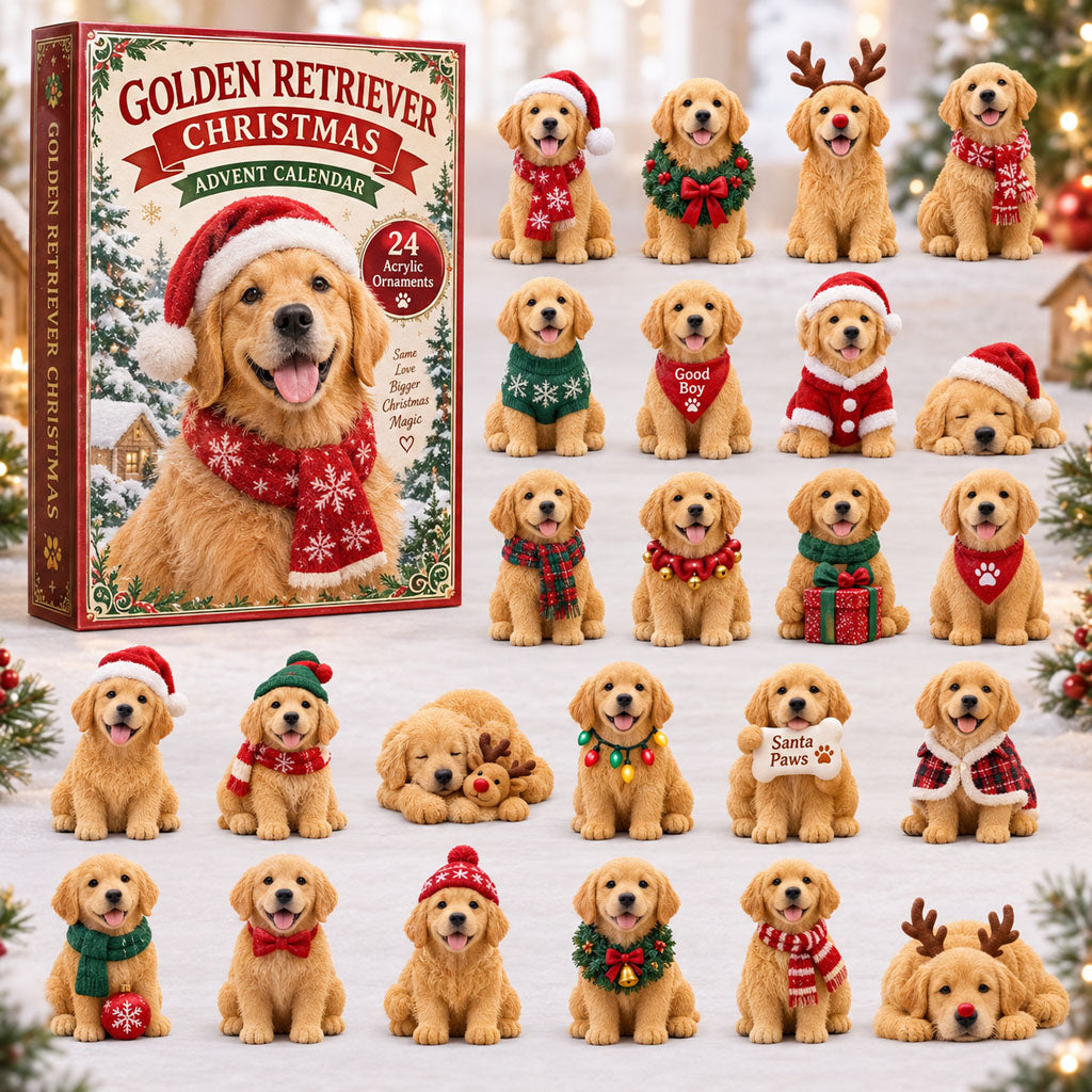 Golden Retriever Christmas Advent Calendar Christmas Countdown Gifts For Golden Dog Lovers
