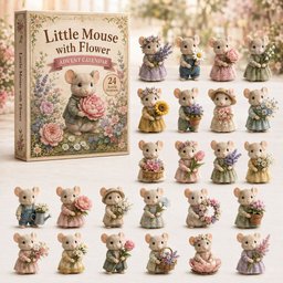 Little Mouse With Flower Christmas Advent Calendar 2026 Animal Lovers Xmas Presents