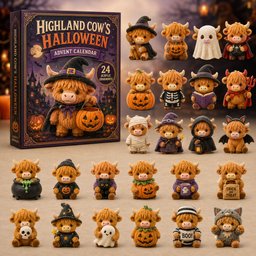 Highland Cow Halloween Advent Calendar Counting Down Calender Cow Lovers Halloween Gifts