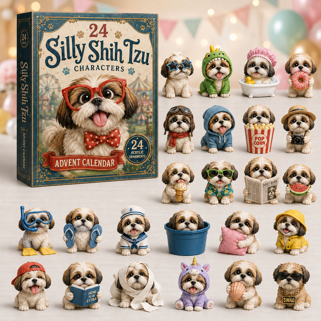 Silly Shih Tzu Christmas Ornament Advent Calendar 2026 Shih Tzu Owner Xmas Gifts