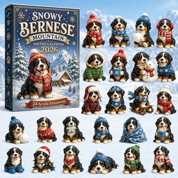 Snowy Bernese Christmas Advent Calendar Festive Counting Down Calendar Gifts For Bernese Lovers