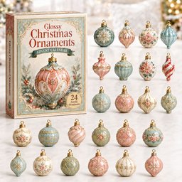 Glossy Christmas Ornament Advent Calendar Calendar For Christmas Countdown Xmas Gifts For Bff