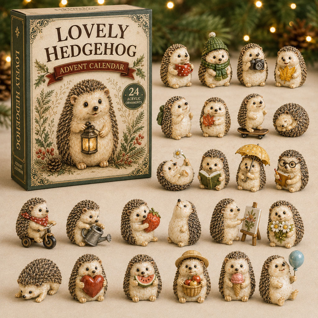 Lovely Hedgehog Christmas Advent Calendar Xmas Countdown Gifts For Hedgehog Lovers