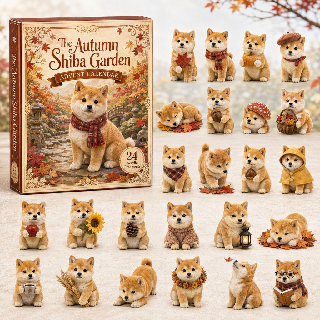 Garden Shiba Dog 2026 Christmas Advent Calendar Shiba Lover Xmas Gifts