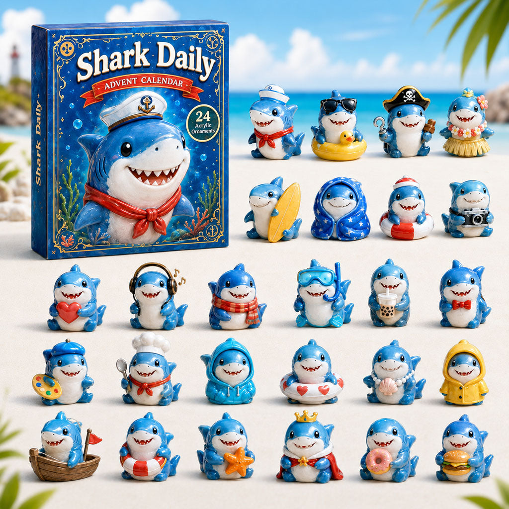 Shark Daily Christmas Advent Calendar Xmas Countdown Xmas Gifts For Shark Lovers