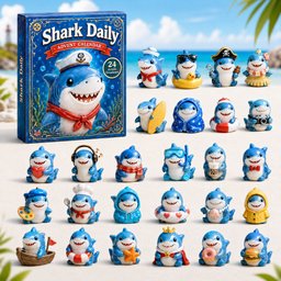 Shark Daily Christmas Advent Calendar Xmas Countdown Xmas Gifts For Shark Lovers